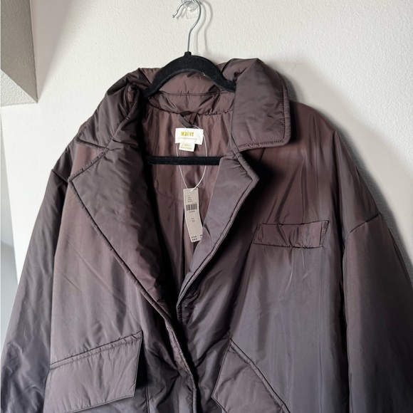 NWT Anthropologie Maeve Padded Cocoon Blazer Powder Cocoa Brown XS - Picture 7 of 16